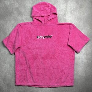 Dryrobe Towelling Robe Large Junior Kids 10-13 Surf Changing Towel Poncho Pink